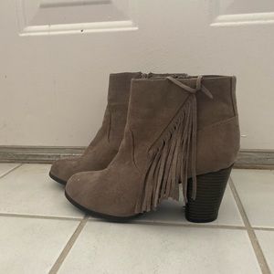 Steve Madden fringe booties